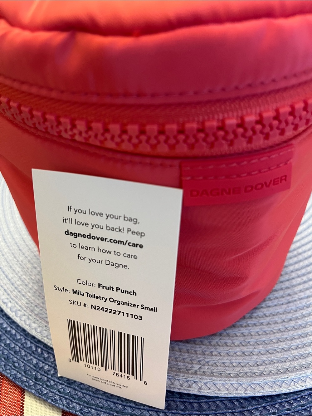 Dagne Dover Pink Compact Travel Vanity Case mila fruit punch new - Picture 7 of 8